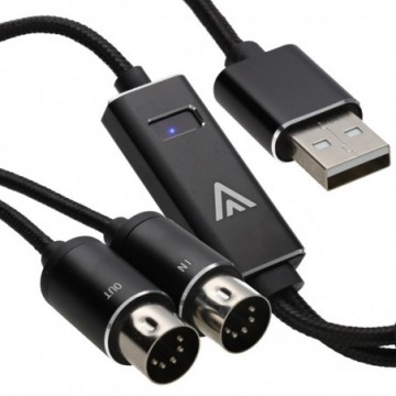 USB 2.0 A to MIDI Interface Adapter Cable MIDI In & Out Lead Win11/OSX