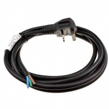 13A Fully Moulded 3 Pin UK Plug to 1.5mm Cable Stripped Bare Ends 3m