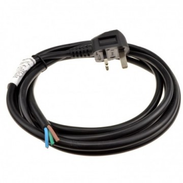 13A Fully Moulded 3 Pin UK Plug to 1.5mm Cable Stripped Bare Ends 2m