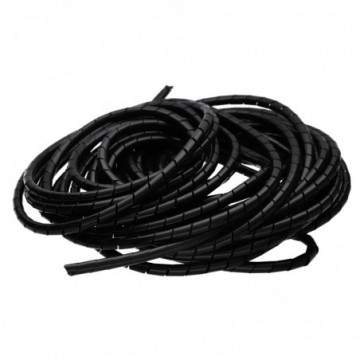 Spiral Cable Wrap Tidy for  4mm-50mm Cables PVC for Home/Office Safety Black 10m