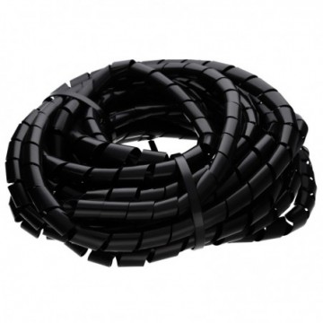 Spiral Cable Wrap Tidy for 12mm-70mm Cables PVC for Home/Office Safety Black 10m