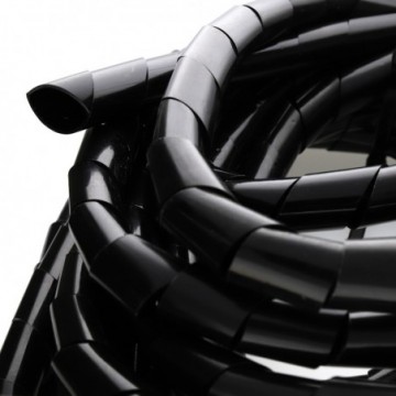 Spiral Cable Wrap Tidy for 20-130mm Cables PVC for Home/Office Safety Black 10m