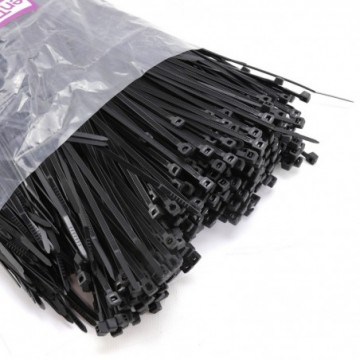 enTie Black Cable Ties 3.6mm x 300mm Nylon 66 UL Approved [1000 Pack]