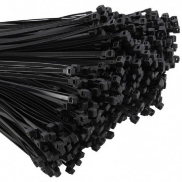 enTie Black Cable Ties 4.8mm x 500mm Nylon 66 UL Approved [1000 Pack]