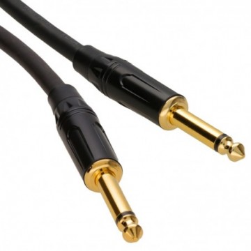 STAGE READY Studio Guitar Lead Instrument Cable 6.35mm 1/4 inch Jack Plug 0.5m GOLD