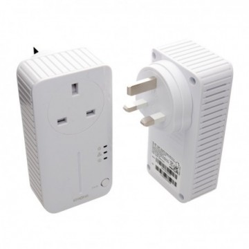 Strong 600Mbps DUO Mains PowerLine LAN Ethernet HomePlug Pass-Through Kit