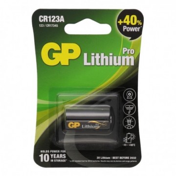 GP Lithium CR123A/CR17345 Long Lasting Battery Super High Performance 3v