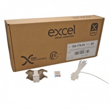 Excel Cat6A FTP Screened/Shielded RJ45 Keystone Jack Toolless Silver Pack of 24]