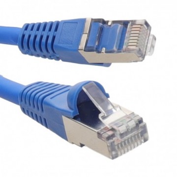 Cat6A SSTP LSZH RJ45 Network Ethernet Patch 10 Gigabit Cable  0.5m Blue