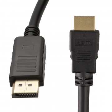 DisplayPort Plug to HDMI Male Plug Display/Monitor/TV Cable 1m