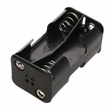AA Battery Holder for 4 Batteries Housing Solder Terminal Connector Block in Black