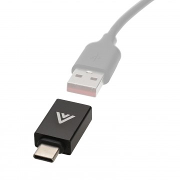 USB 2.0 Type A Socket to USB 3.1 Type C Male Plug Adapter BLACK