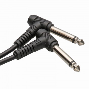 6.35mm 90 Degree Right Angle Jack Audio Mono Guitar Cable 2m