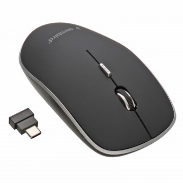 Silent Wireless Optical Mouse with Type C Nano Receiver USB Connection PC/Laptop