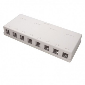 Keystone Housing 8 Port for Snap-in Keystone Mounting Voice Data AV