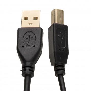 GOLD 24AWG USB 2.0 High Speed Cable Printer Lead A to B BLACK  1m