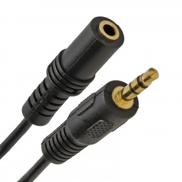 3.5mm Stereo Jack to Socket Headphone Extension GOLD Cable  3m