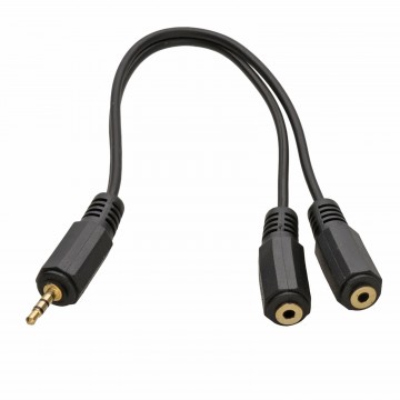 2.5mm Stereo Jack Splitter Adapter Audio Cable Lead Gold 20cm