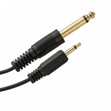 3.5mm MONO Jack Plug to 6.35mm MONO Jack Plug Audio Cable 2m