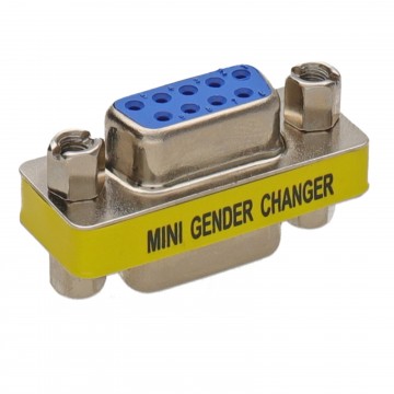 Gender Changer 9 pin Female to Female Serial Coupler RS232 Adapter