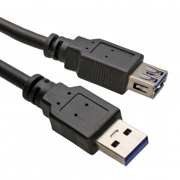 USB 3.0 SuperSpeed Extension Cable Type A Male to Female BLACK 5m Long