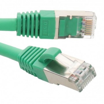 Cat6A SSTP LSZH RJ45 Network Ethernet Patch 10 Gigabit Cable  0.5m Green