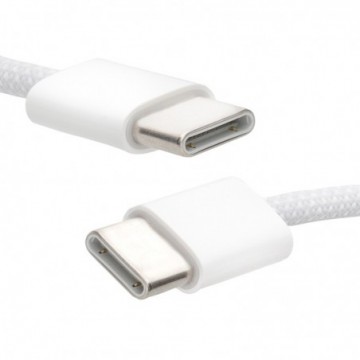 Braided 65W USB Type C Sync/Charging Cable to USB-C Lead for iPhone 15/iPad  1m
