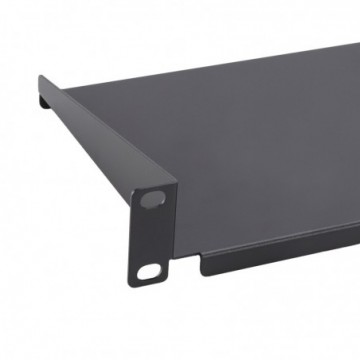 Fixed Cantilever Shelf 1U 150mm Deep Black 19 inch Data Cabinet Rack