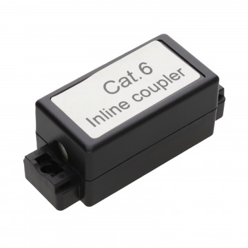 Inline Punch Down Coupler for Lan Cables CAT6 Black