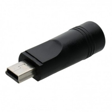 Mini USB Plug to DC 2.1mm Jack Socket Power Adapter Black