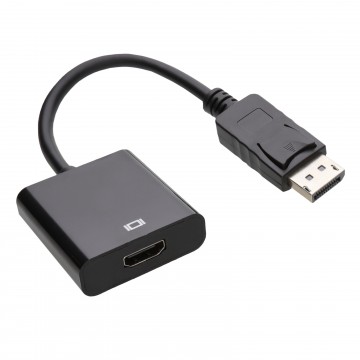 DisplayPort Male Plug to HDMI Female Socket Converter Low Profile Adapter 15cm