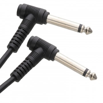 6.35mm 90 Degree Right Angle Jack Audio Mono Guitar Cable 1m