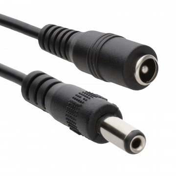 5.5 x 2.1mm DC Power Plug to Socket CCTV Extension Lead Cable  1.5m