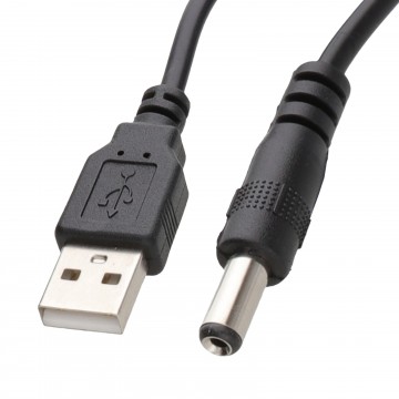 USB to DC Power Cable -USB 2.0 for 2.1mm x 5.5mm 5v 2A 2000mA 2m