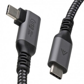 Right Angle USB-20 USB-C USB 4.0 Male to Male Cable 20Gbps 240W  1m
