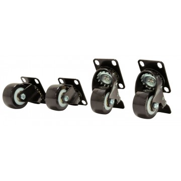 Castors for Rack Cabinet 4 Swivel Pack with 2 locking wheels and 2 non-locking
