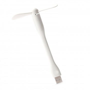 USB Portable & Flexible Fan High Powered Fan for Laptop Cooling WHITE