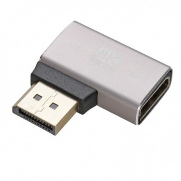 DisplayPort 8K Right Angle Adapter 8K 60Hz 90 Degrees Plug to Socket Horizontal