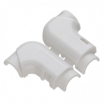 90 Degree Right Angle Patch Cable Adapters [20 Pack] White