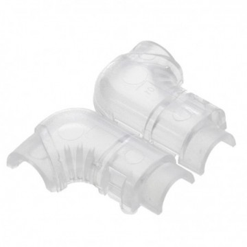 90 Degree Right Angle Patch Cable Adapters [20 Pack] Clear