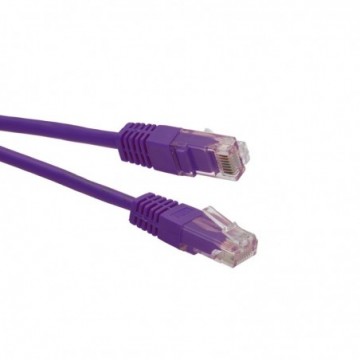 Purple Network Ethernet RJ45 Cat-5E UTP PATCH LAN COPPER Cable Lead  2m