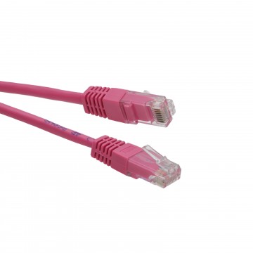 Pink Network Ethernet RJ45 Cat-5E UTP PATCH LAN COPPER Cable Lead  2m