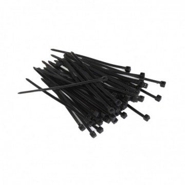 enTie Black Cable Ties 2.5mm x  80mm Nylon 66 UL Approved [50 Pack]