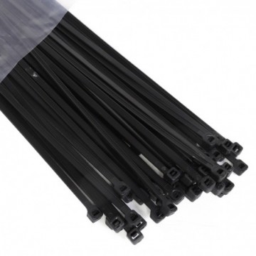 enTie Black Cable Ties 4.8mm x 400mm Nylon 66 UL Approved [50 Pack]