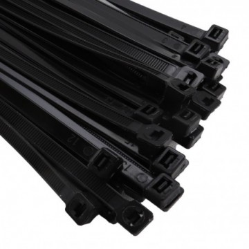 enTie Black Cable Ties 7.6mm x 400mm Nylon 66 UL Approved [50 Pack]