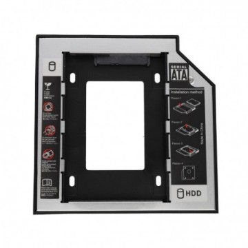 Gembird Drive Caddy Mounting Frame for 2.5 inch drive to 5.25 inch Laptop Drive Bay 12mm