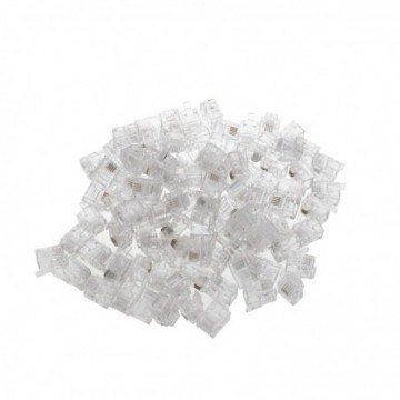 RJ11 6P4C Crimps Ends Plugs for crimping ADSL cables - 100 pack