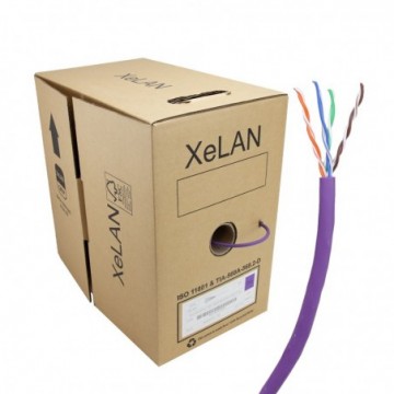 XeLAN Copper Cat5e Network Cable U/UTP Low Smoke LSOH EPR:Dca 305m Violet
