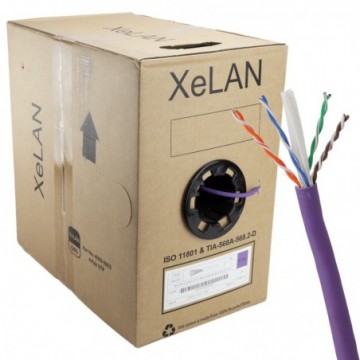 XeLAN Copper Cat6 Network Cable U/UTP Low Smoke LSOH EPR:Cca 305m Violet