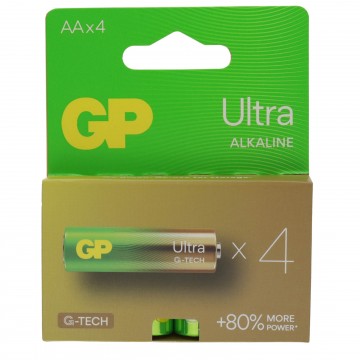 GP AA 1.5V Ultra High Performance Alkaline Battery [4 Pack]